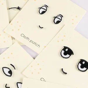 Parches bordados mini con expresiones faciales divertidas para reparación de ropa DIY