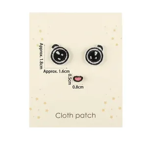 Mini parches bordados de cara graciosa para planchar para reparación creativa de ropa