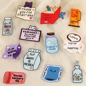 Koreaanse Stijl Machine Geborduurde Patch DIY Decoratieve Applique Voor Rugzak Kleding Polyester Borduurwerk Badge Waterfles Ontwerp