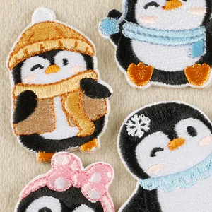 Écussons thermocollants pingouins mignons pour vêtements et accessoires DIY