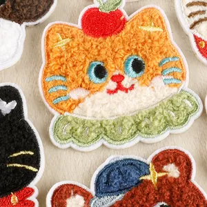 Cute original cartoon animal towel embroidery patches for creative DIY phone case decoration