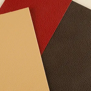 Patchs de réparation autocollants en cuir PU multicolores avec texture litchi nette.