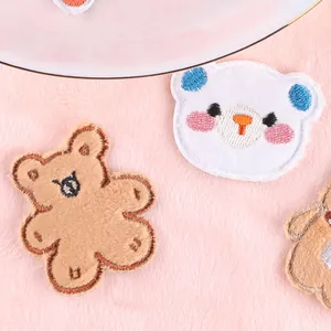 Cute cartoon animal embroidered plush patches for clothing DIY decorations and repairs