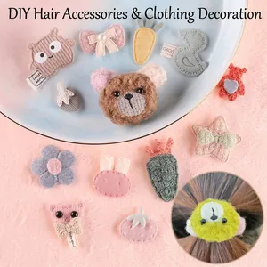 Süße Cartoon Plüsch Bär Karotte Stern Ente Bestickte Aufnäher Für DIY Haarspange Schmuck Kleidung Dekoration Handgefertigte Accessoires