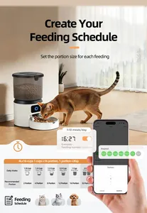 Detailweergave van de 4L slimme voerbak APP-interface voor geplande dierenvoeding
