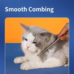 Professioneller Haustierkamm aus Edelstahl für Hunde und Katzen zur Haarpflege