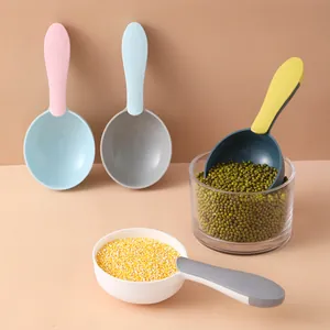 Juego de cucharas medidoras para comida de mascotas en varios colores con clips