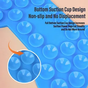 Silicone pet licking mat with anti-slip suction cup base for slow feeding