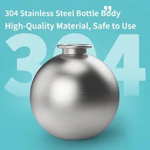 Premium spherical 304 stainless steel bottle body for portable pet outdoor water dispenser
