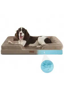 Macro detail showing the high-density blue memory foam core with slow-rebound handprint.