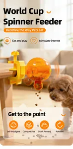 Jouet de distribution de friandises interactif pour chiens et chats avec balle rotative