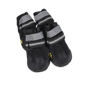 Scarpe impermeabili per cani con strisce riflettenti per cani di taglia grande, sicure
