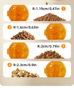 Comparaison détaillée des tailles du distributeur de nourriture pour animaux