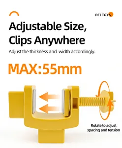 Pince réglable pour jouets d'animaux, largeur maximale 55 mm pour les mangeoires.