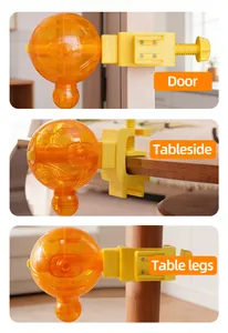 Distributeur de nourriture rotatif pour chat réglable fixé sur porte, table et pied de table