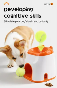 Distributeur interactif de récompenses pour chiens avec Corgi et balle de tennis jaune