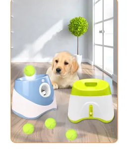 Automatic dog ball launcher toy with three distance modes for interactive pet training