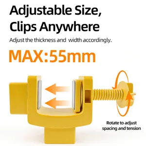 Pince jaune réglable pour jouet distributeur rotatif pour animaux, ouverture max 55 mm