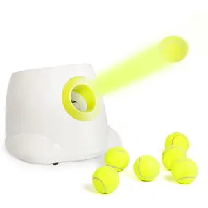 Lanceur de balles de tennis interactif et automatique pour chiens avec balles rebondies