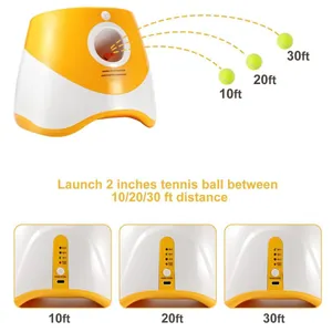 Automatic dog ball launcher with adjustable 10/20/30 ft throwing distance
