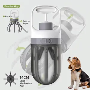 Tragbarer Haustier Kotaufnehmer Mit 8-Krallen Design Integrierter Kotbeutelspender Outdoor Hunde Kotreiniger Werkzeug Für Spaziergänge