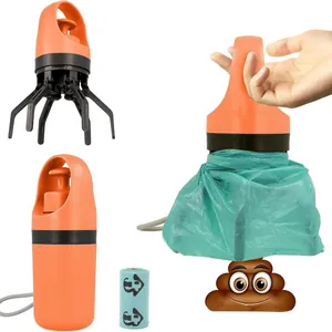 Tragbarer 6 Krallen Haustier-Kotgreifer Mit Integriertem Beutelspender ABS Kunststoff Hundekot-Picker Für Gassigänge Outdoor