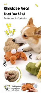 Gioco per cani in peluche paguro con suono di abbaio e sonagli