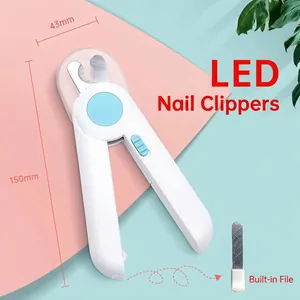 Professionelle LED-Krallenschere für Haustiere mit Blutlinienfinder und Nagelfeile