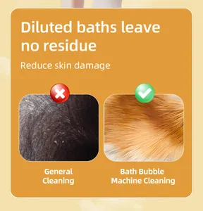 Comparison of pet fur cleanliness using a bath bubble machine versus general cleaning