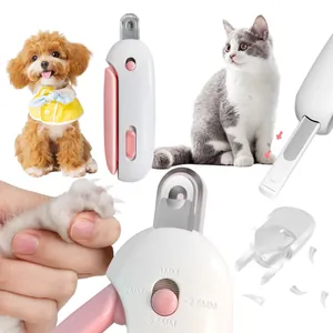 Professional adjustable pet nail clipper with multiple hole sizes for cats and small dogs