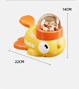 Lanceur de friandises pour animaux canard jaune, 22 cm de long et 14 cm de haut