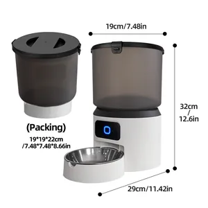 4L WiFi slimme automatische voerbak voor katten en honden met afmetingen en verpakking