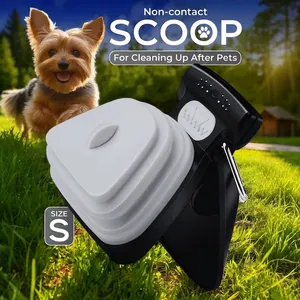 Portable Pet Poop Scooper Foldable Dog Waste Picker With Integrated Bag Dispenser And Carabiner Outdoor Walking Cleaning Tool