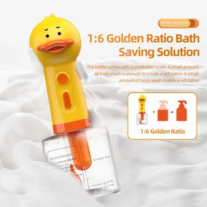 Yellow duck electric pet foam maker for cat and dog bathing with 1:6 ratio scale