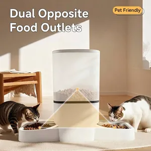 Distributeur automatique de nourriture à deux bols pour chats et chiens