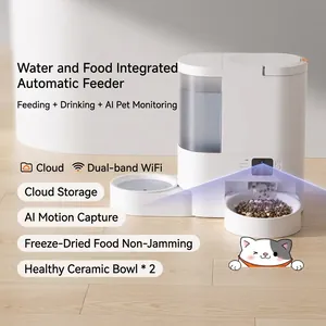 Smarter automatischer Futterautomat mit Wasserspender und Kamera für Katzen und Hunde
