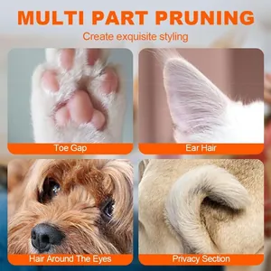 Versatile pet hair clippers for precision trimming of paws, ears, and sensitive areas.