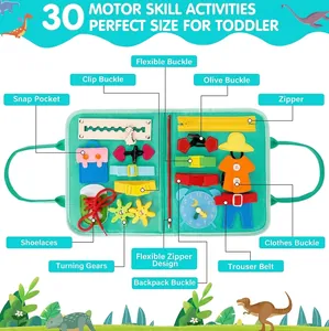 Dettagli delle 30 attività motorie sulla tavola montessori in feltro per bambini