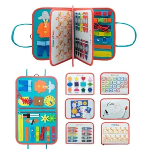 Montessori felt busy board for toddlers preschool learning sensory activity toy