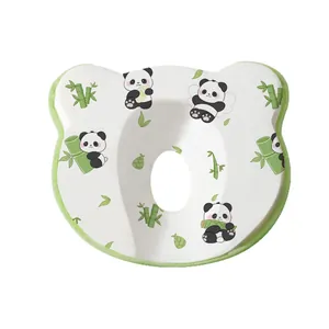 Almohada de silicona para recién nacidos con un lindo diseño de panda y bambú
