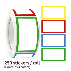 Etichette Adesive Multicolore In Bianco Scrivibili In Rotolo Per Barattoli Da Cucina Ufficio Classificazione Conservazione Organizzazione