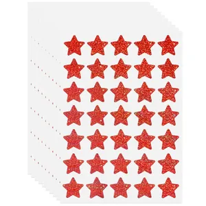 Laser Holographic Star Stickers For Kids Reward Incentive Sparkle Pentagon Adhesive Labels For Gift Sealing Decoration