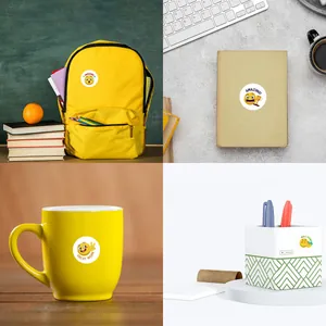 Pegatinas de recompensa emoji para niños en mochila, taza y cuaderno escolar pack