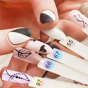 Detail der runden Laser-Nummernaufkleber für Nagellackflaschen und Kosmetiketiketten