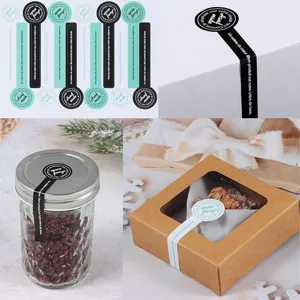 Detail of handmade sealing stickers used on glass jars and gift boxes for decoration