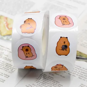 Niedliche Cartoon-Capybara-Aufkleberrolle für Scrapbooking und DIY-Flaschendekoration