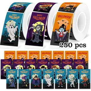 Halloween Horror Puppe Graffiti Aufkleber PVC Selbstklebende DIY Decals Für Festival Party Kürbis Vampir Geist Sticker Rolle
