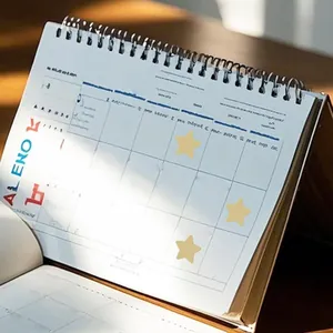 Detailed view of gold star reward stickers applied to a progress tracking chart for kids