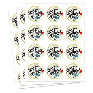 12-pack 1.5-inch Happy Father's Day decorative gift packaging sealing stickers