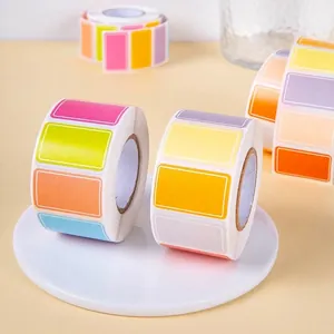 500 pcs colorful PVC self-adhesive rectangle labels for handwriting and organization
